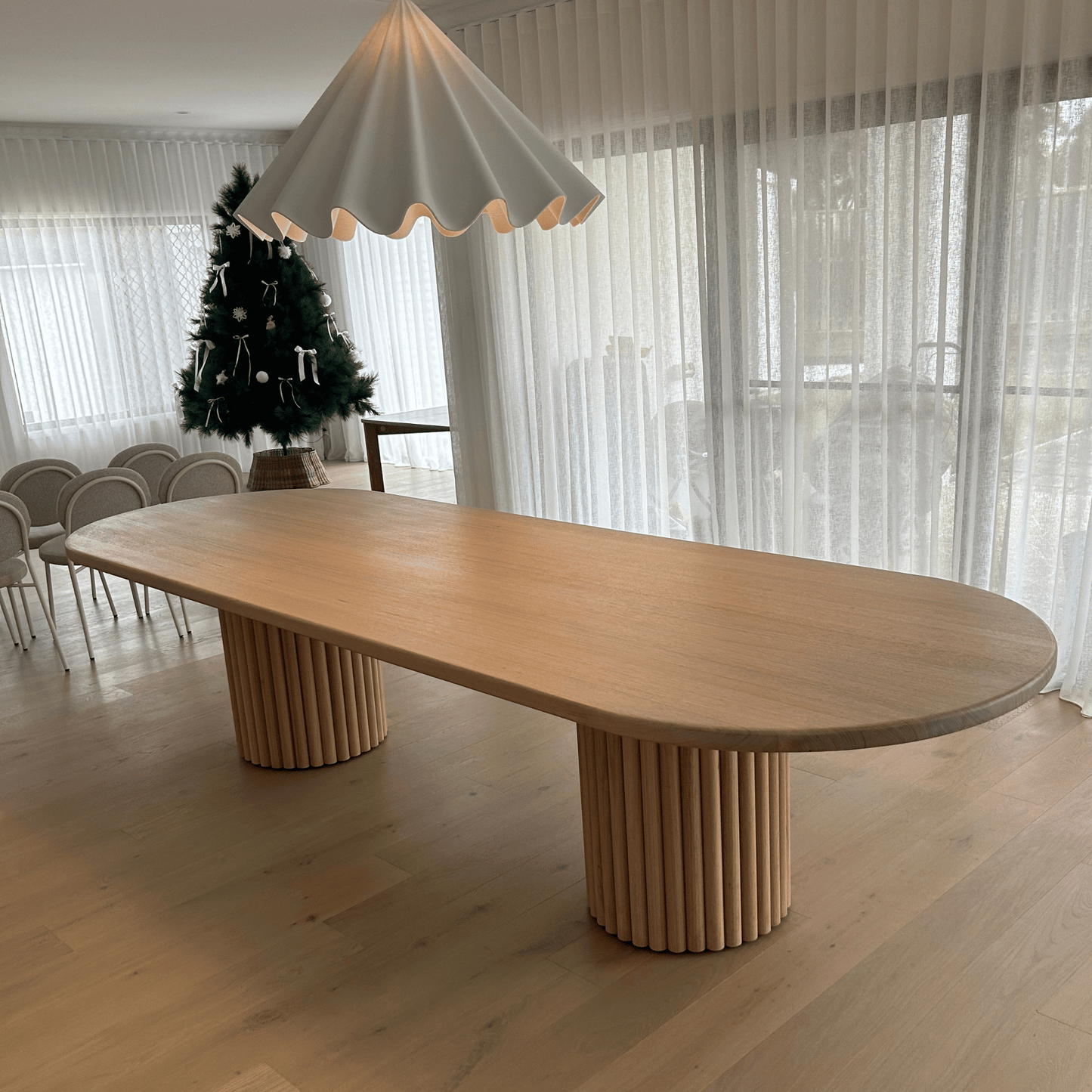tasmanian oak oval dining
