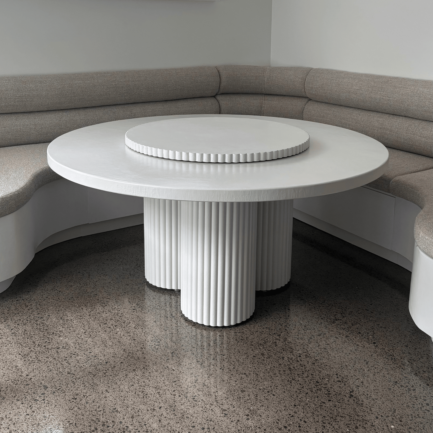 peregian dining table and built in bench seating