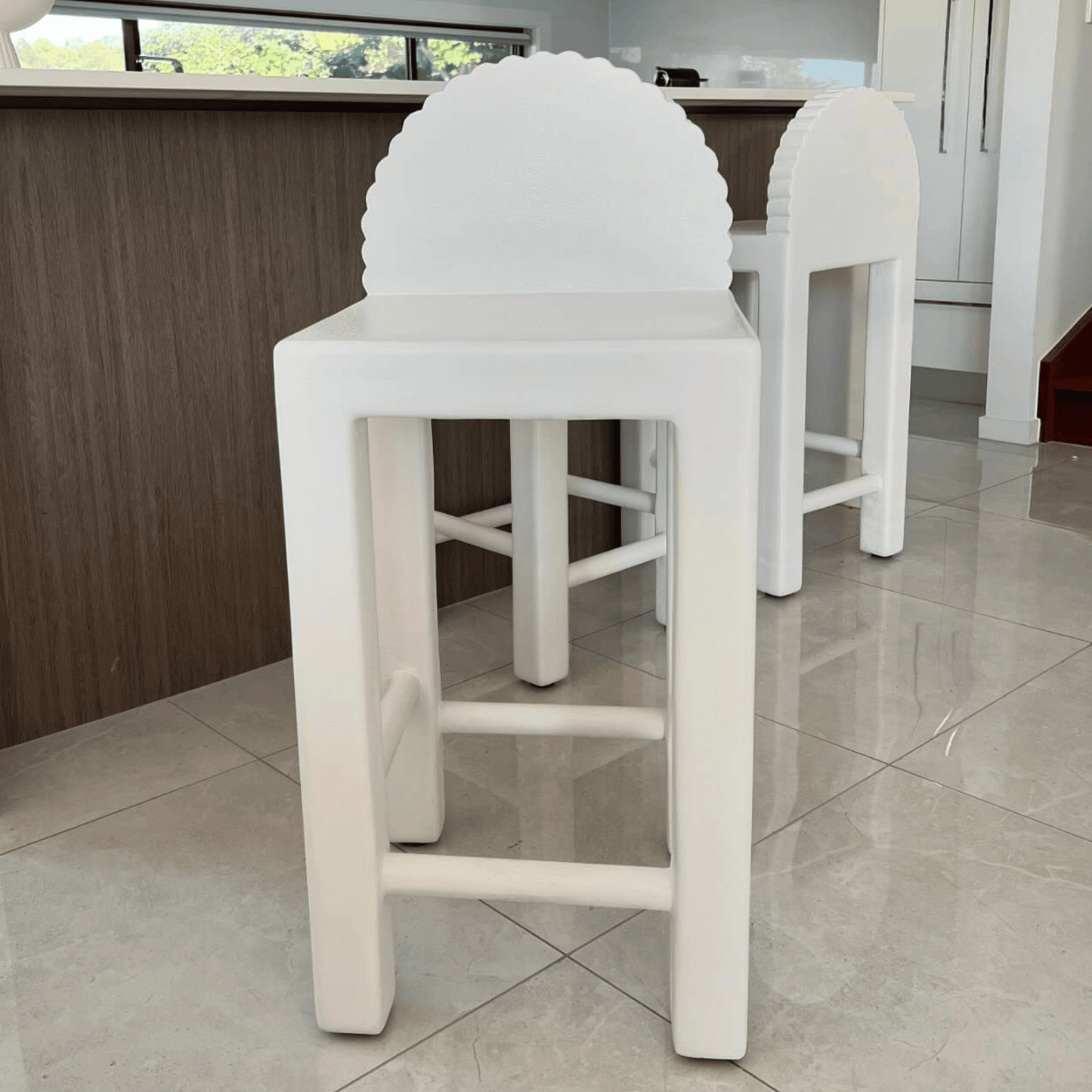 crete bar stool from front view