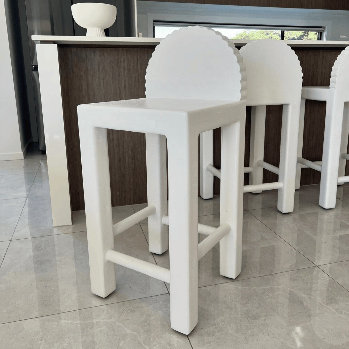 crete bar stool from side view
