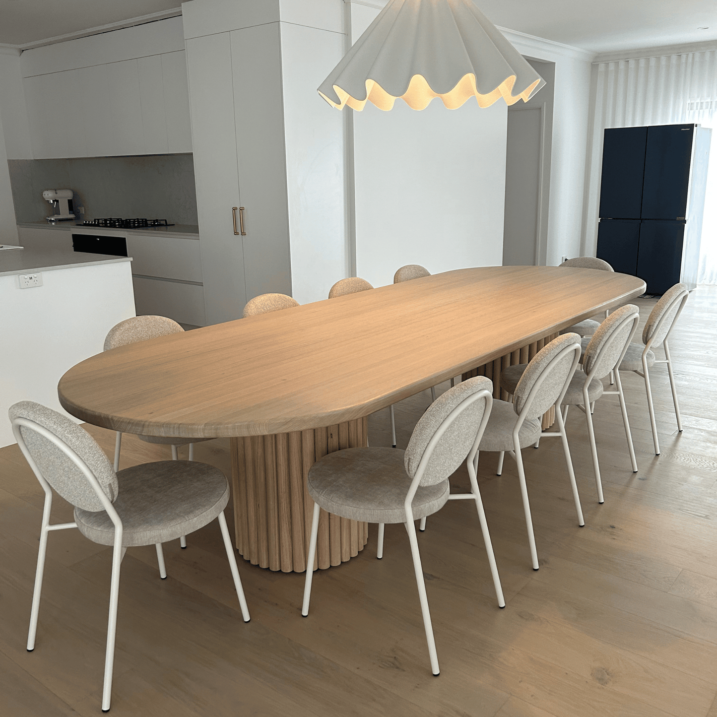 tasmanian oak oval dining
