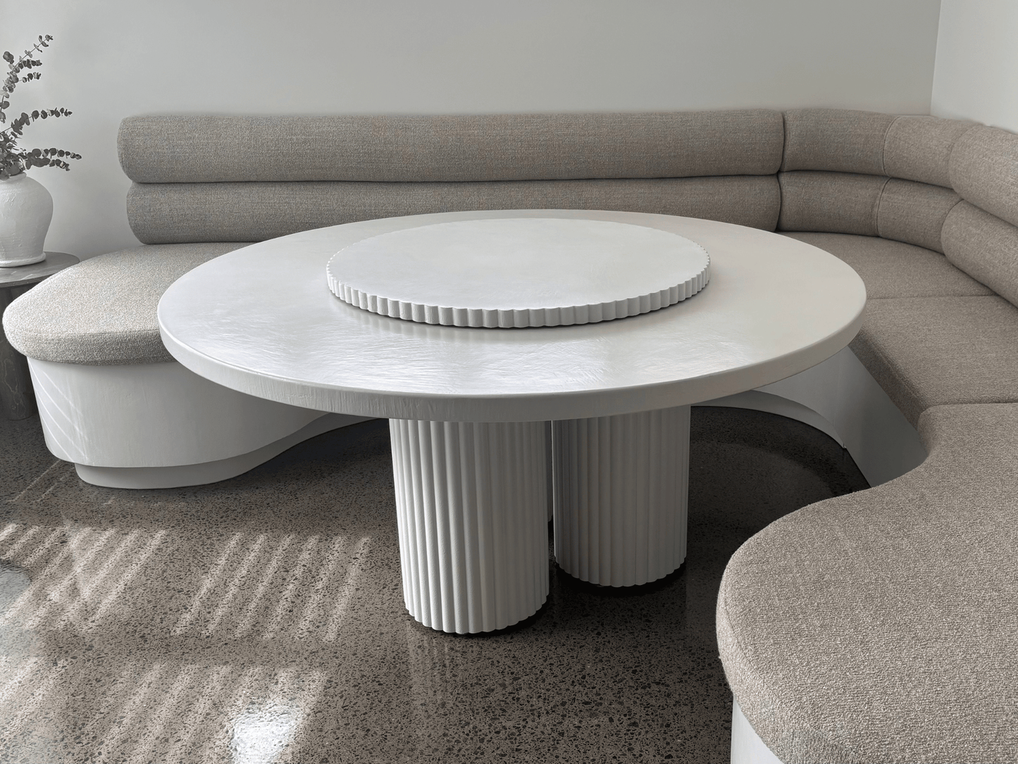 built-in breakfast booth with Peregian dining table