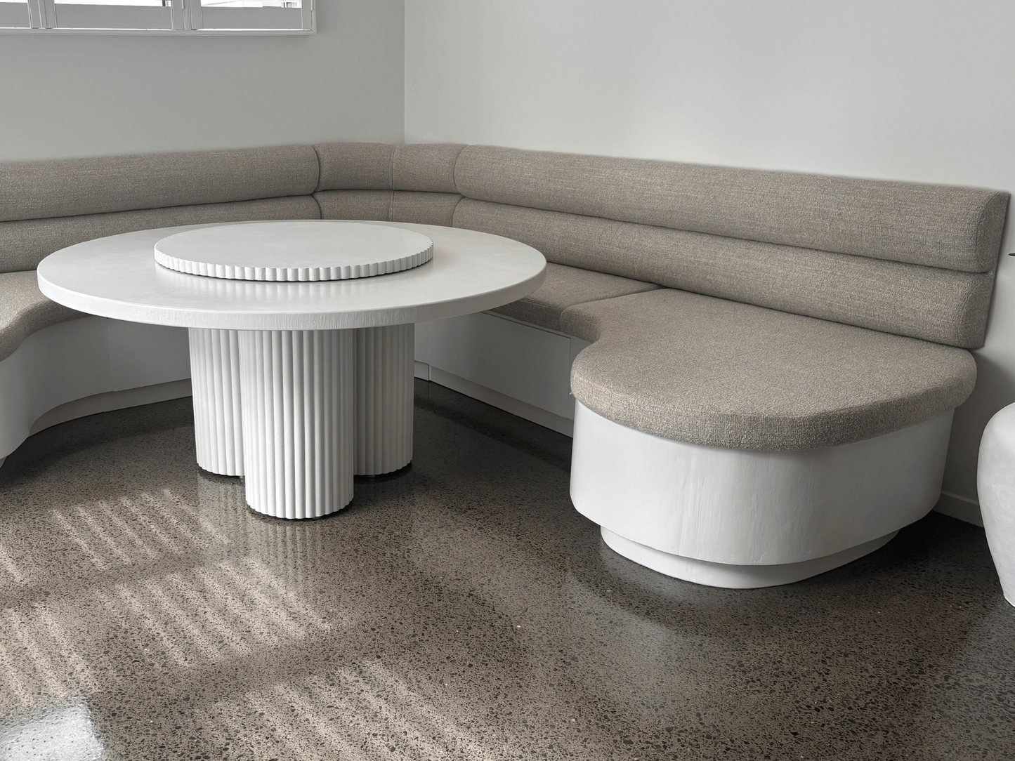 built-in breakfast booth with Peregian dining table