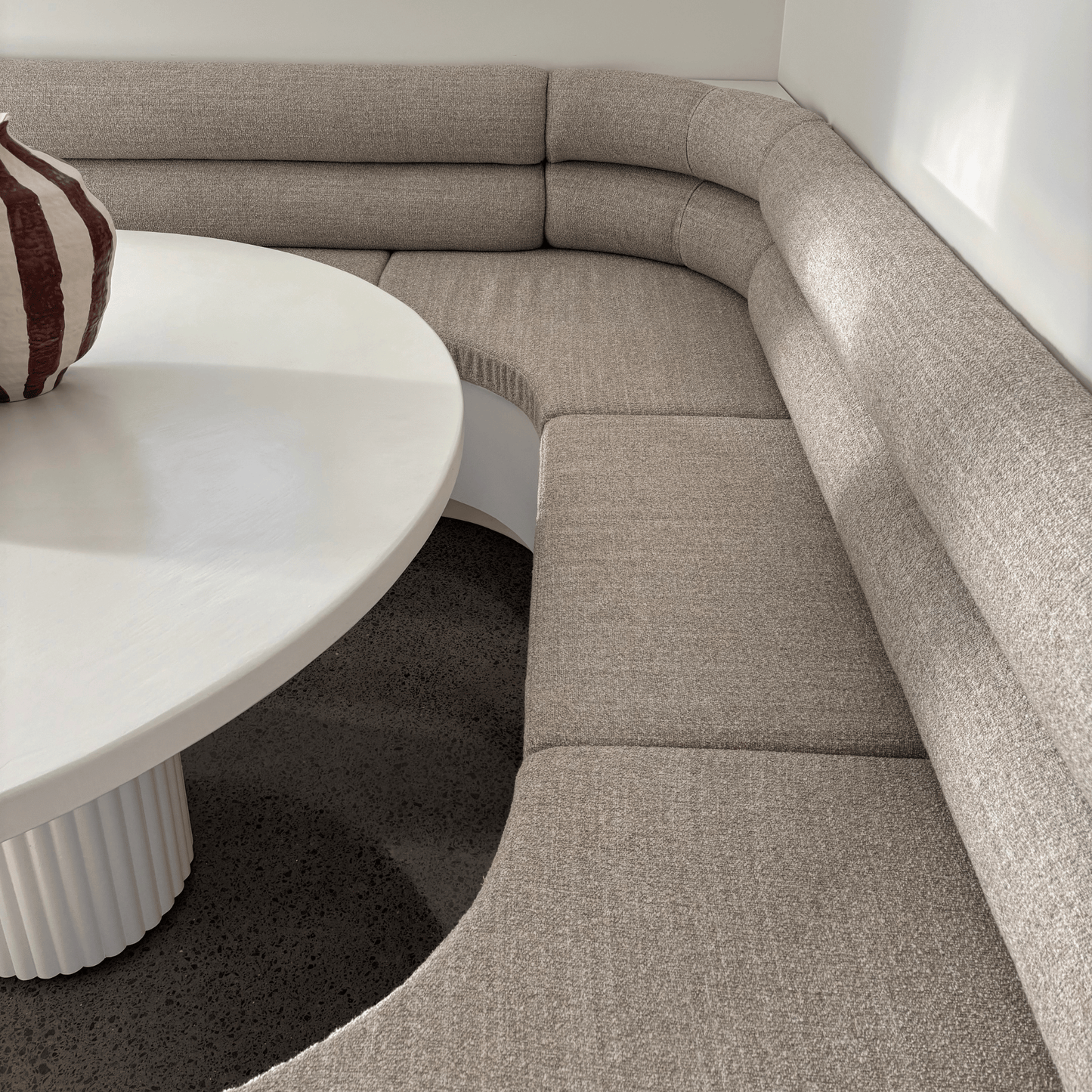 built-in breakfast booth with Peregian dining table
