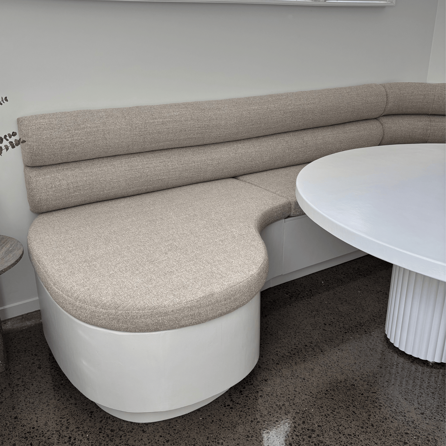 built-in breakfast booth with Peregian dining table