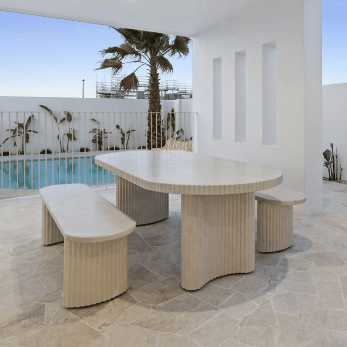 beige stonewash jellybean dining