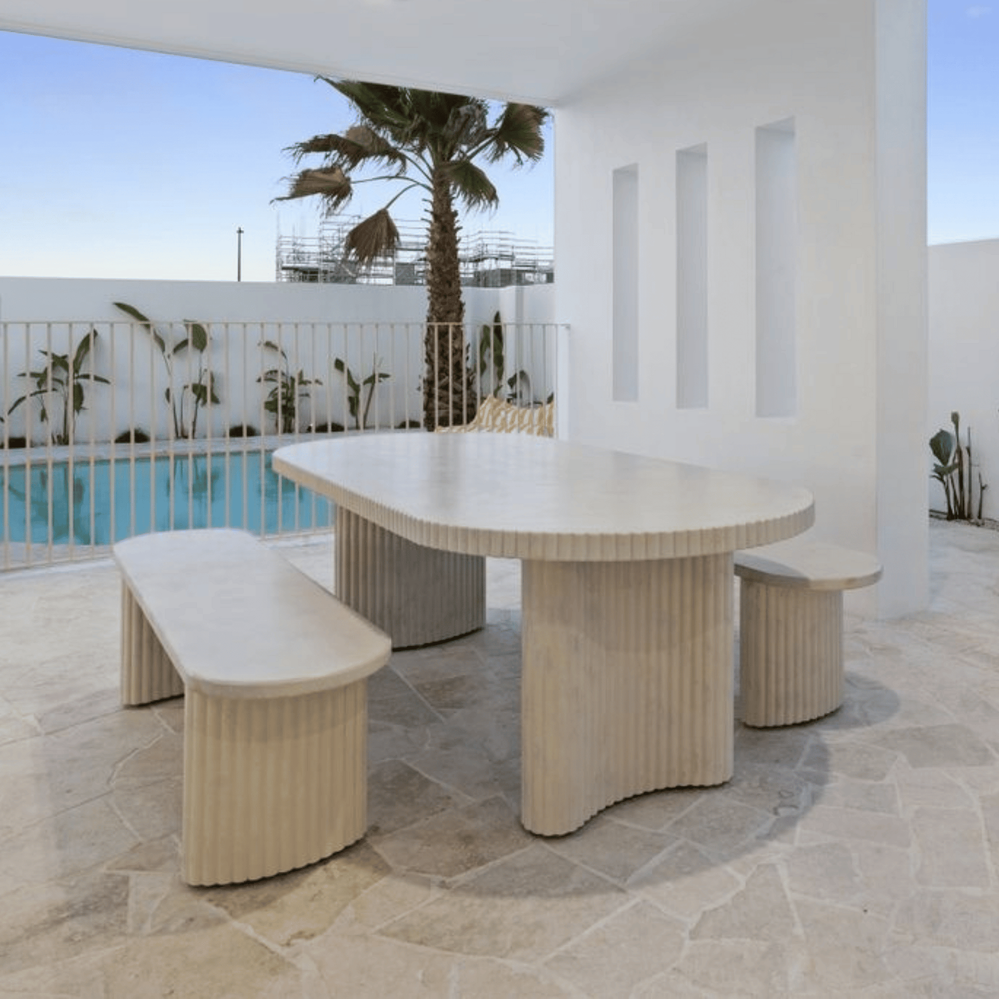 beige stonewash jellybean dining