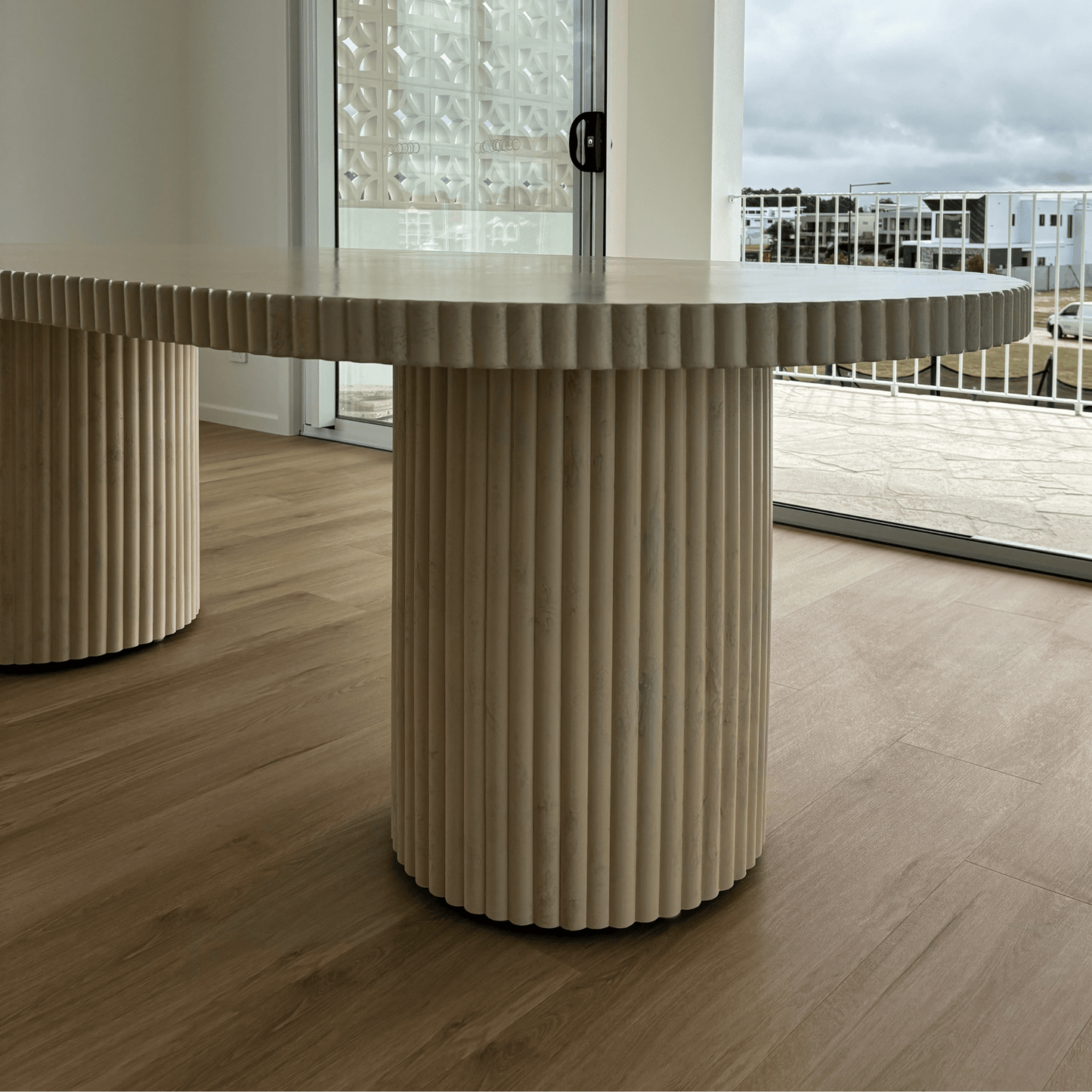 beige stonewash ribbed edge