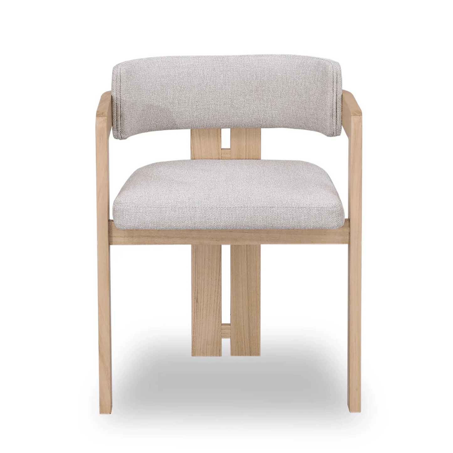 brighton oak dining chair with grey upholstery