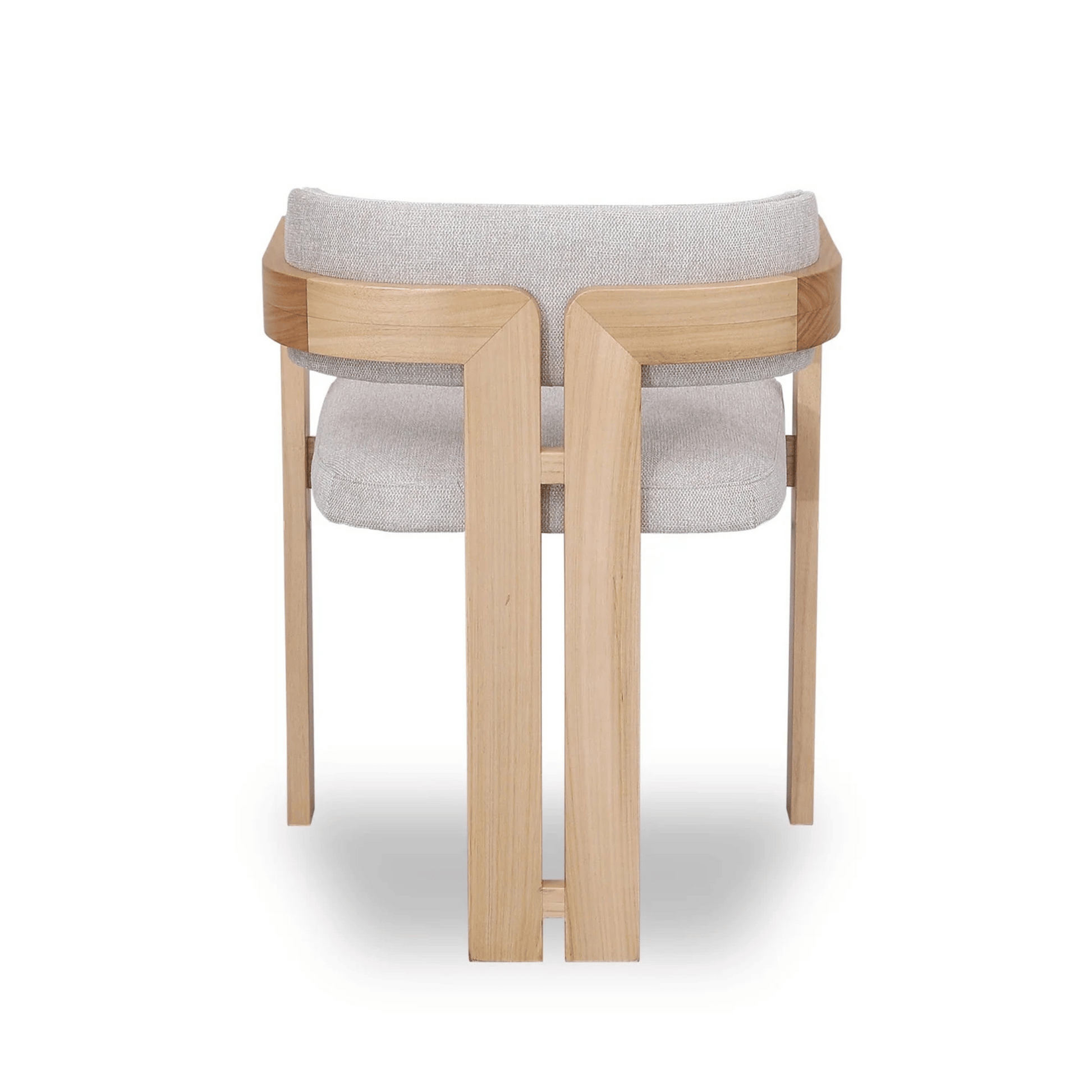 brighton oak dining chair with grey upholstery