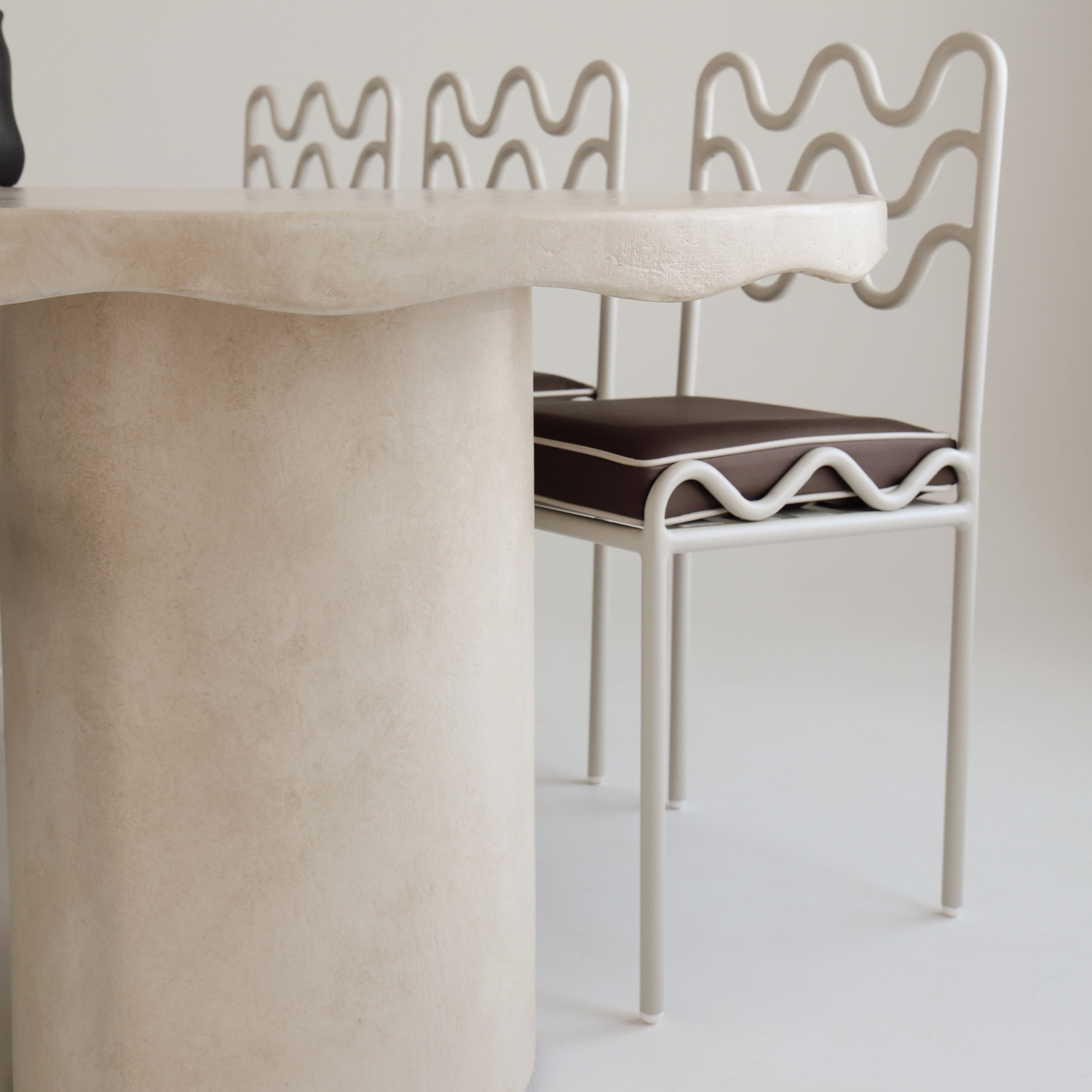 Solea dining table styled with chairs