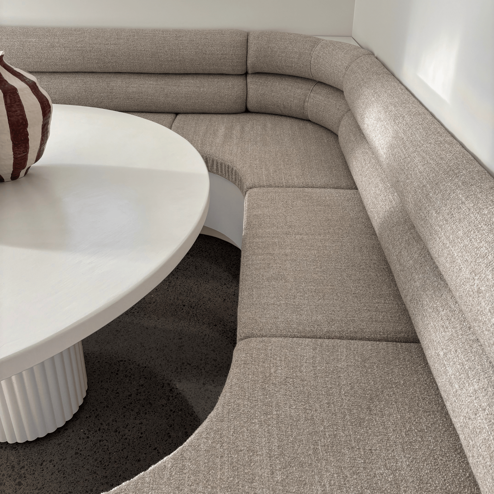 built-in breakfast booth with Peregian dining table