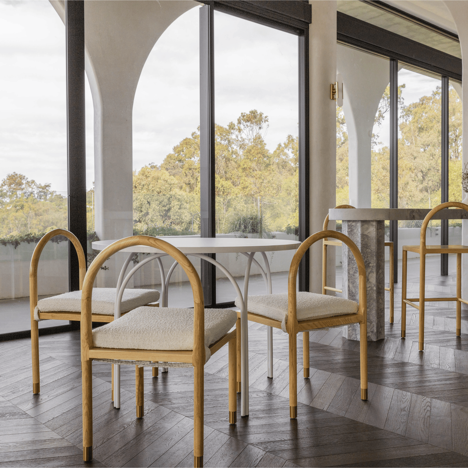 Amor natural dining chair styled in home