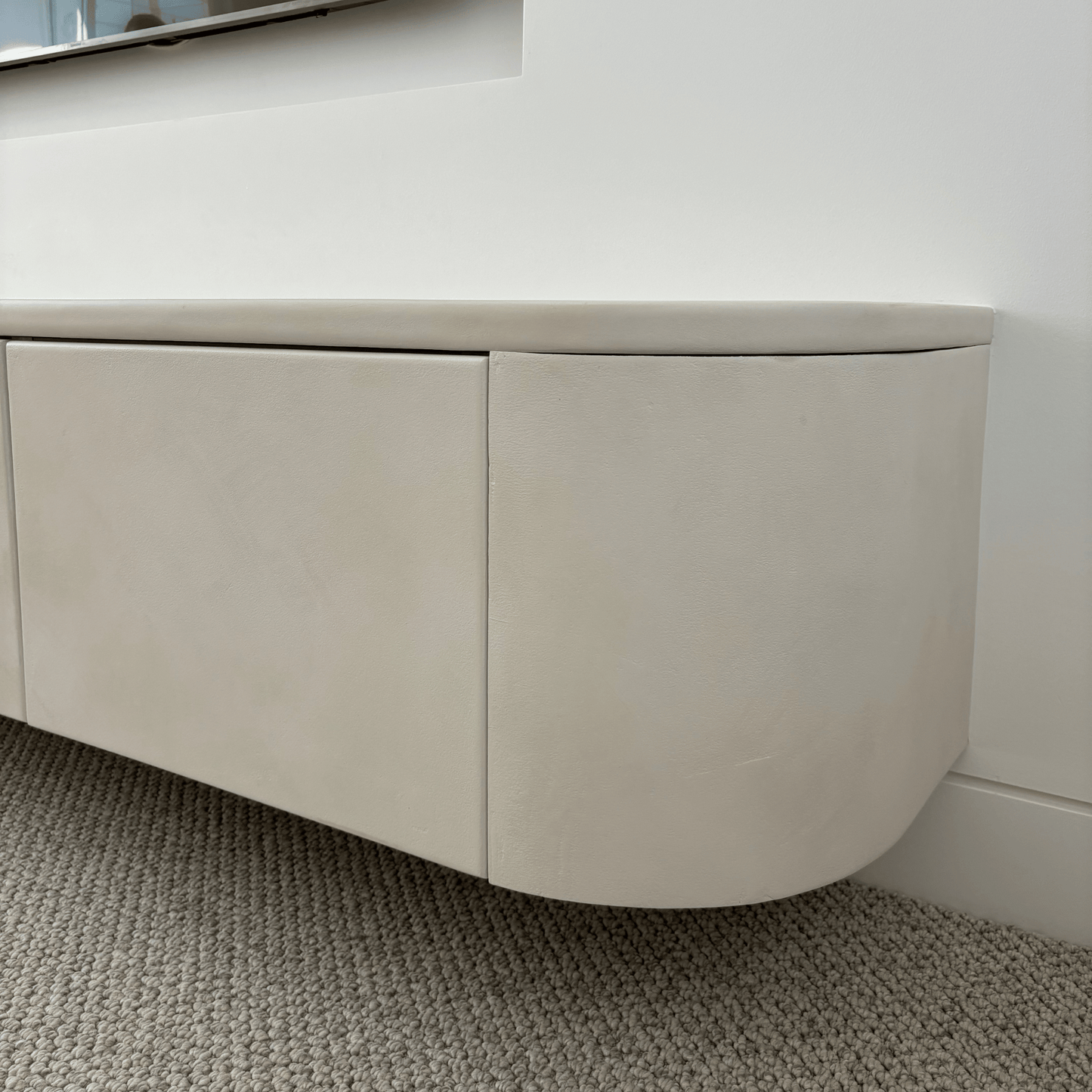 limewash entertainment unit detail