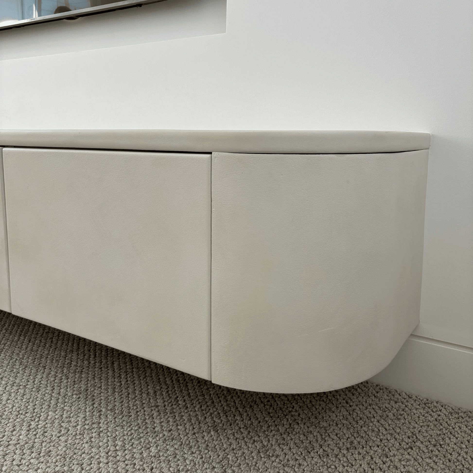 limewash entertainment unit detail